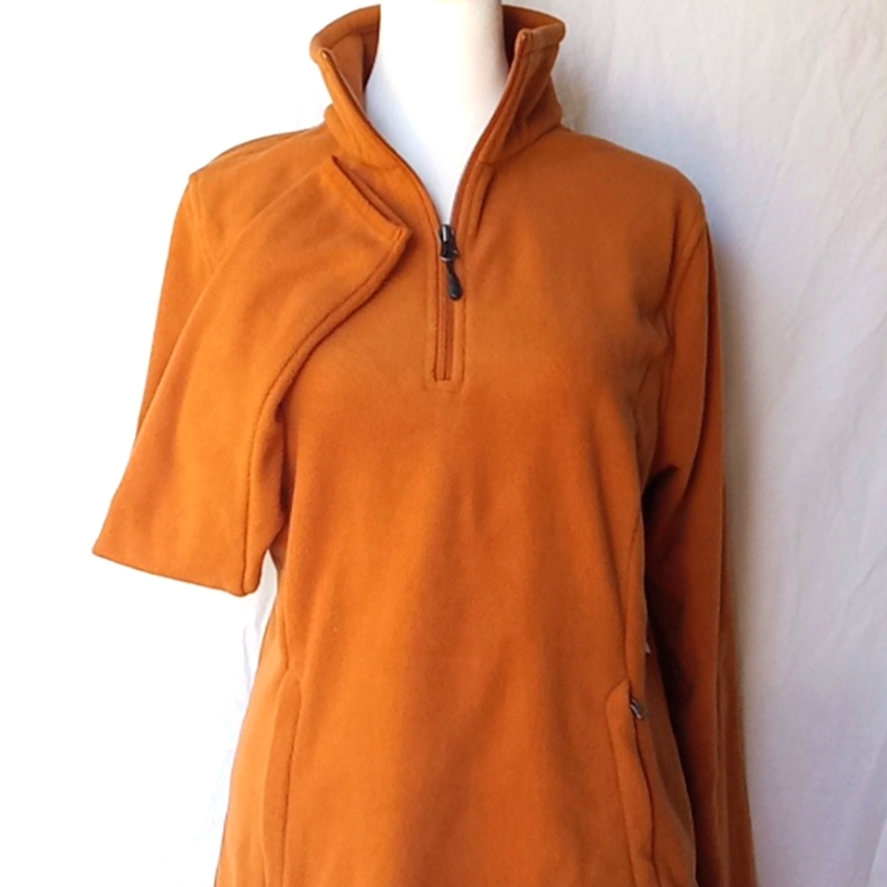 Amazon Essentials Classic-fit Quarter-zip Fleece Pullover Jacket M Terracotta